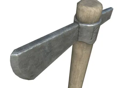 Battle-Axe axe Low-poly 3D model