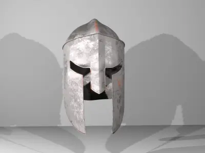 Spartan Helmet Free low-poly 3D model