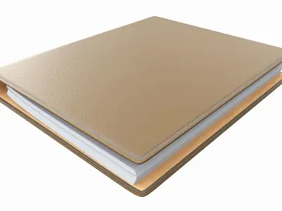 Office document binder mockup 02 3D model