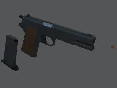 Colt 1911 Low-poly 3D model