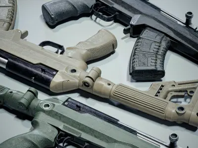 Tactical Fab Defense SKS Carbine Low-poly 3D model