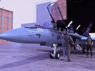 Aircraft F 18 Hornet Free 3D model