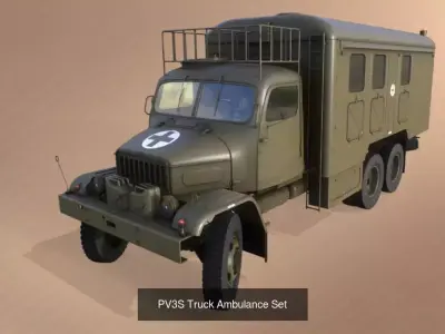 PV3S Military and Civilian Trucks 3D Model Pack