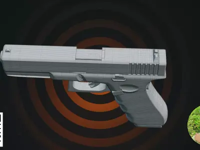 Modern Polymer Strike-Fired Tactical Pistol 3D model