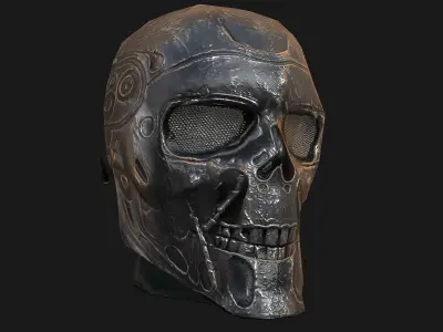 Airsoft mask Low-poly 3D model