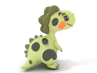 Cute Dinosaur Character D Model Pack Low-poly 3D model purchase