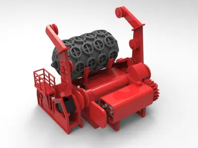 Fender with davit typ A 3D print model