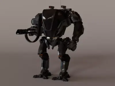Mecha robot 3D model get