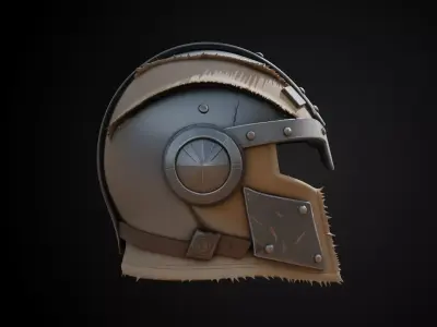 Stylized Desert Rebel Warrior Helmet - Wasteland Rebel 3D print model