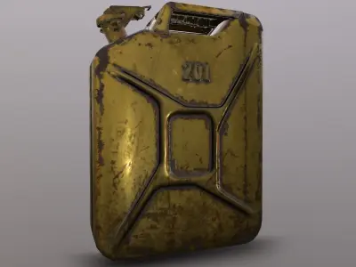 Military Jerry Can Low-poly 3D model