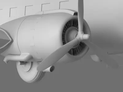 DC-3 Aeroplane 3D model