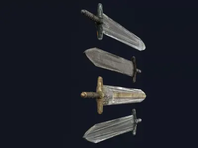 Lich King Heavy Sword Low-poly 3D model