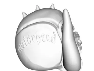 Motorhead helmet with horns and spikes 3D print model