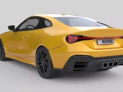 Generic Modern Sport Coupe Car Low-poly 3D model