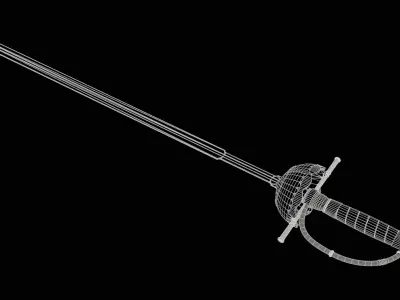 Acies - Inquisitor Rapier Low-poly 3D model
