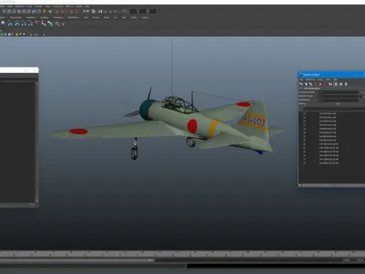 MITUBISHI A6M232 Low-poly 3D model