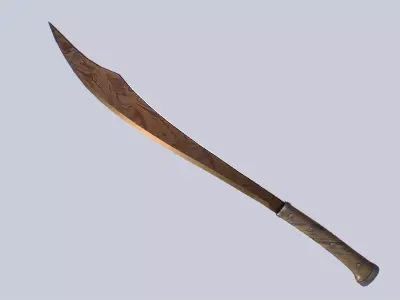 Old rusty bolo Low-poly 3D model