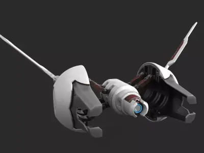 Future Sci-Fi Surveillance Drone 3D model