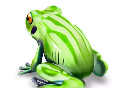 Stylized Glass Frog 3D Model Low-poly 3D model
