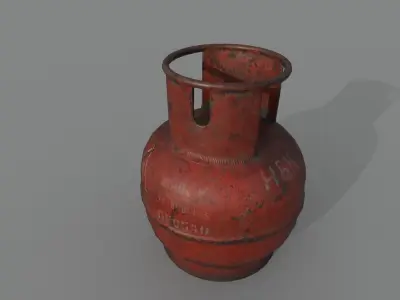 Gas bottle Low-poly 3D model buy