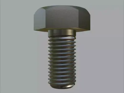 Collection of Steel Stained M3 to M12 Hex Bolts PBR 4K Textures 3D Model Pack