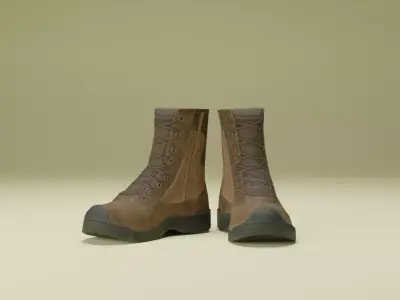 tactical boots Low-poly 3D model