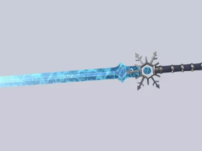 Ice blade Low-poly 3D model