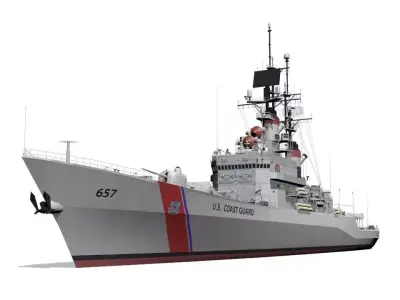 Coast Guard Low-poly 3D model