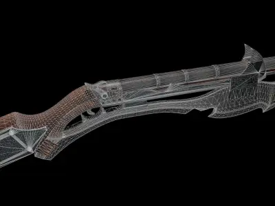 Bladed Musket Low-poly 3D model