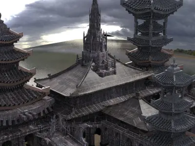 Hideyoshi Genma ruin 1 3D model