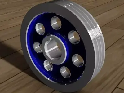 V belt pulley Free 3D model
