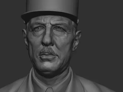 Charles de Gaulle 3D print model