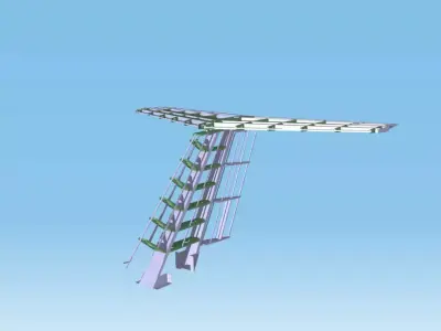 beechcraft king air b200 empennage 3D model