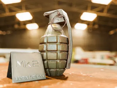 WWII Grenades Low Poly Pack Low-poly 3D model