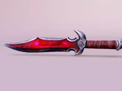 Crimson Edge Dagger Low-poly 3D model