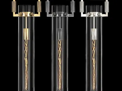 Machinist Glass Cylinder Pendant 3D model