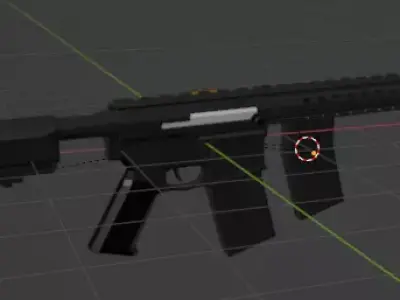 low-poly Blackwood Arms AR-15 3D model