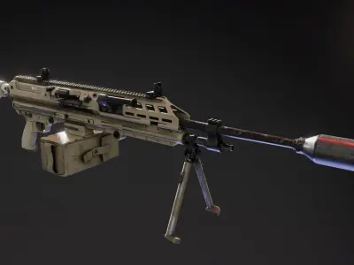 Sig MG338 Low-poly 3D model