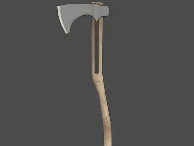 Battle Axe Low-poly 3D model 6