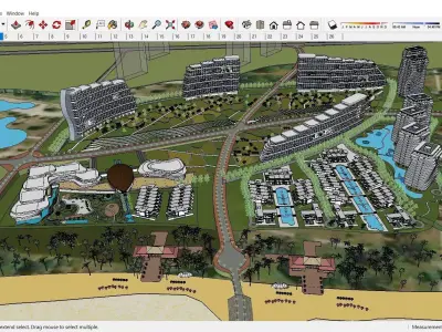 Sketchup Residential Complex B5 3D model