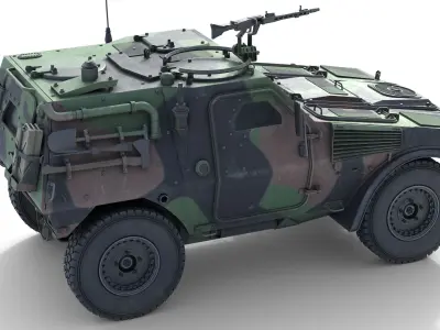 Panhard General Defence Vehicle Low-poly 3D model
