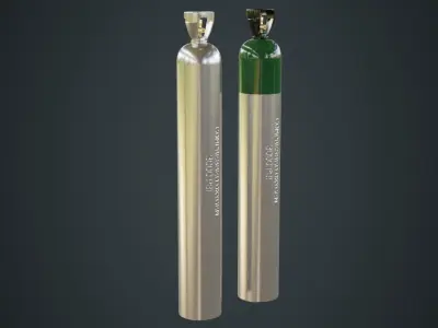 Gas Cylinder 2B Low-poly 3D model