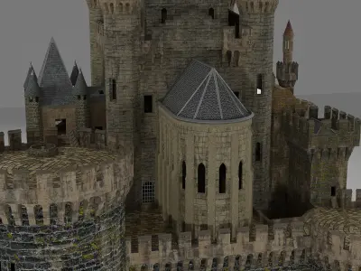 Spanish Castle Butron Low-poly 3D model