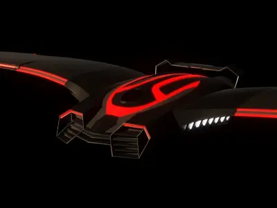 Sci-fi Battle Drone - Spaceship - Scout 3D model