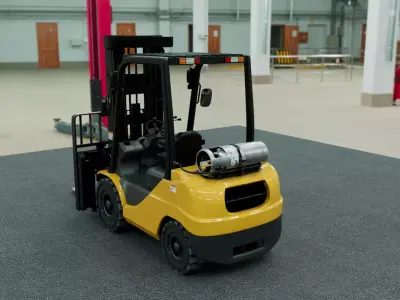 forklift Low-poly 3D model by PhilRivera from CGTrader