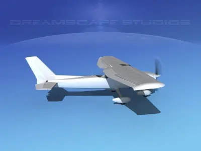 Cessna 152 Aerobat Bare Metal 3D model