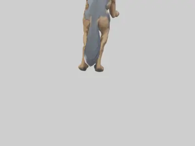 Jackal prowling model Low-poly 3D model