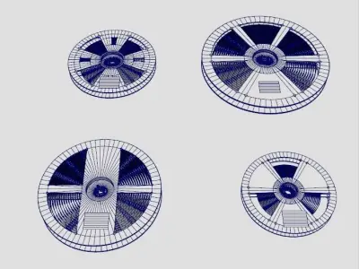 reel chip Low-poly 3D model