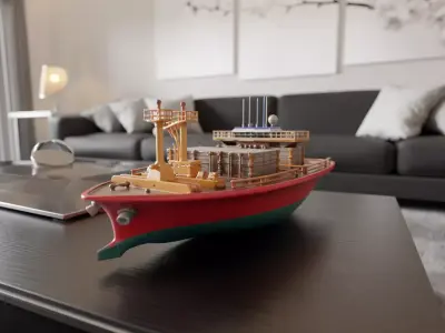 cargo ship 3D print model