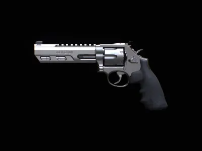 686 Competitor 44 Mag Low Poly PBR Revolver - FPS Weapon Low-poly 3D model